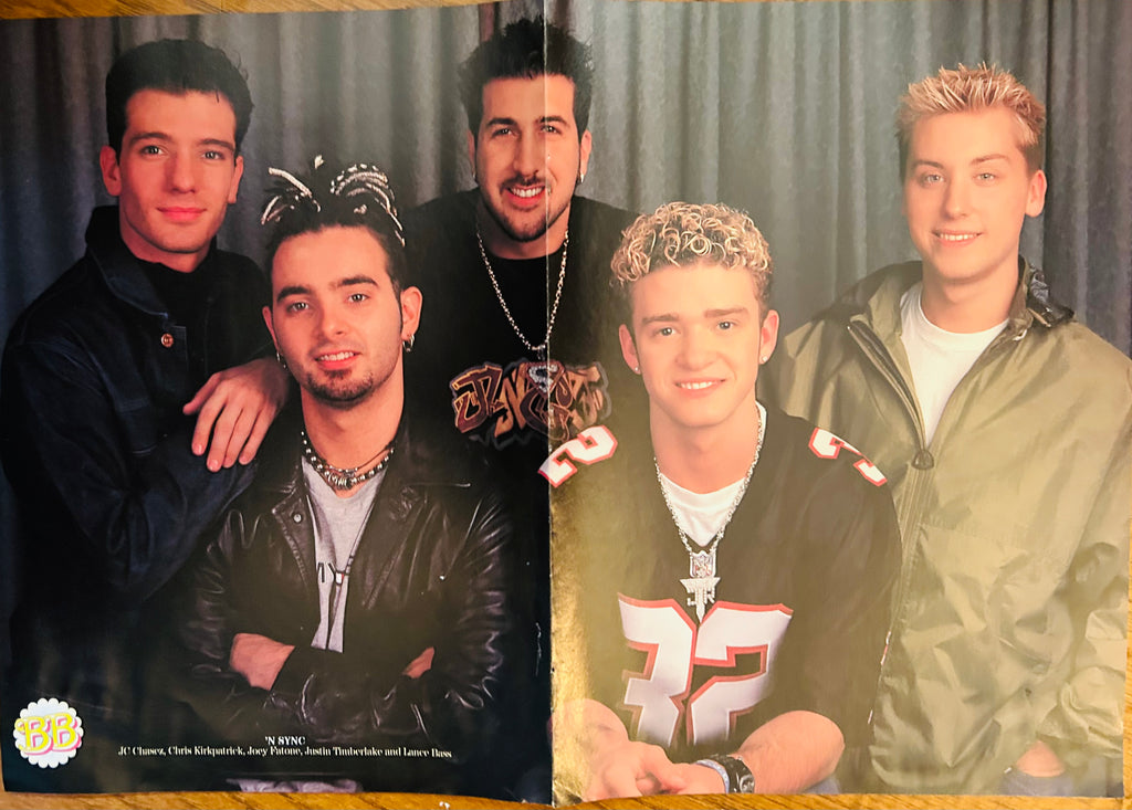 NSYNC group portrait side of double-sided poster