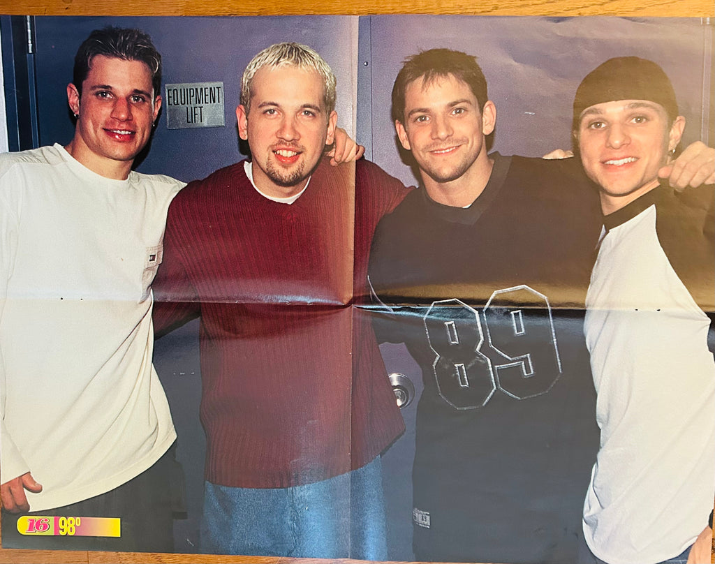 98 Degrees candid group side of double-sided poster