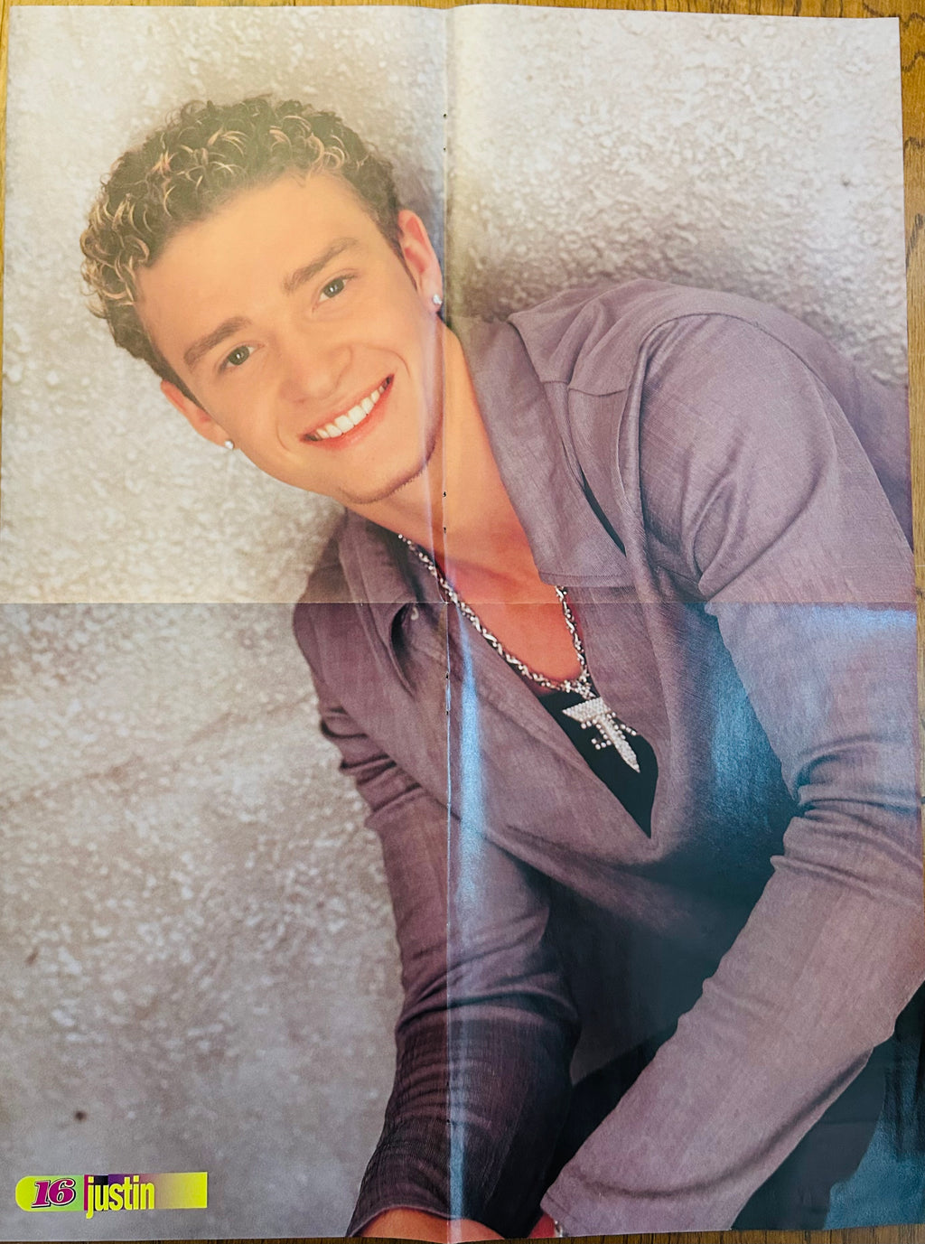 Justin Timberlake portrait side of double-sided poster