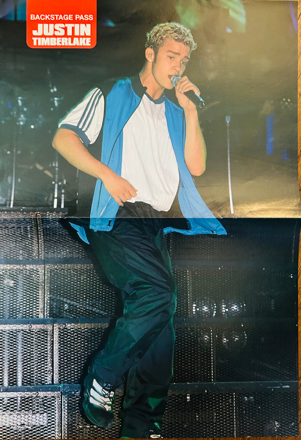 Britney Spears Backstage Pass blue outfit side of poster