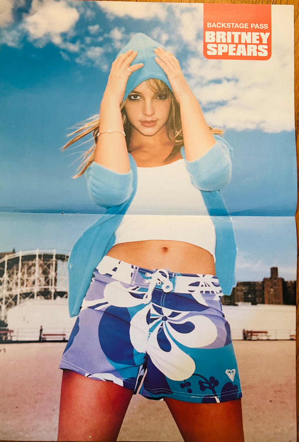 Justin Timberlake Backstage Pass stage performance side of poster