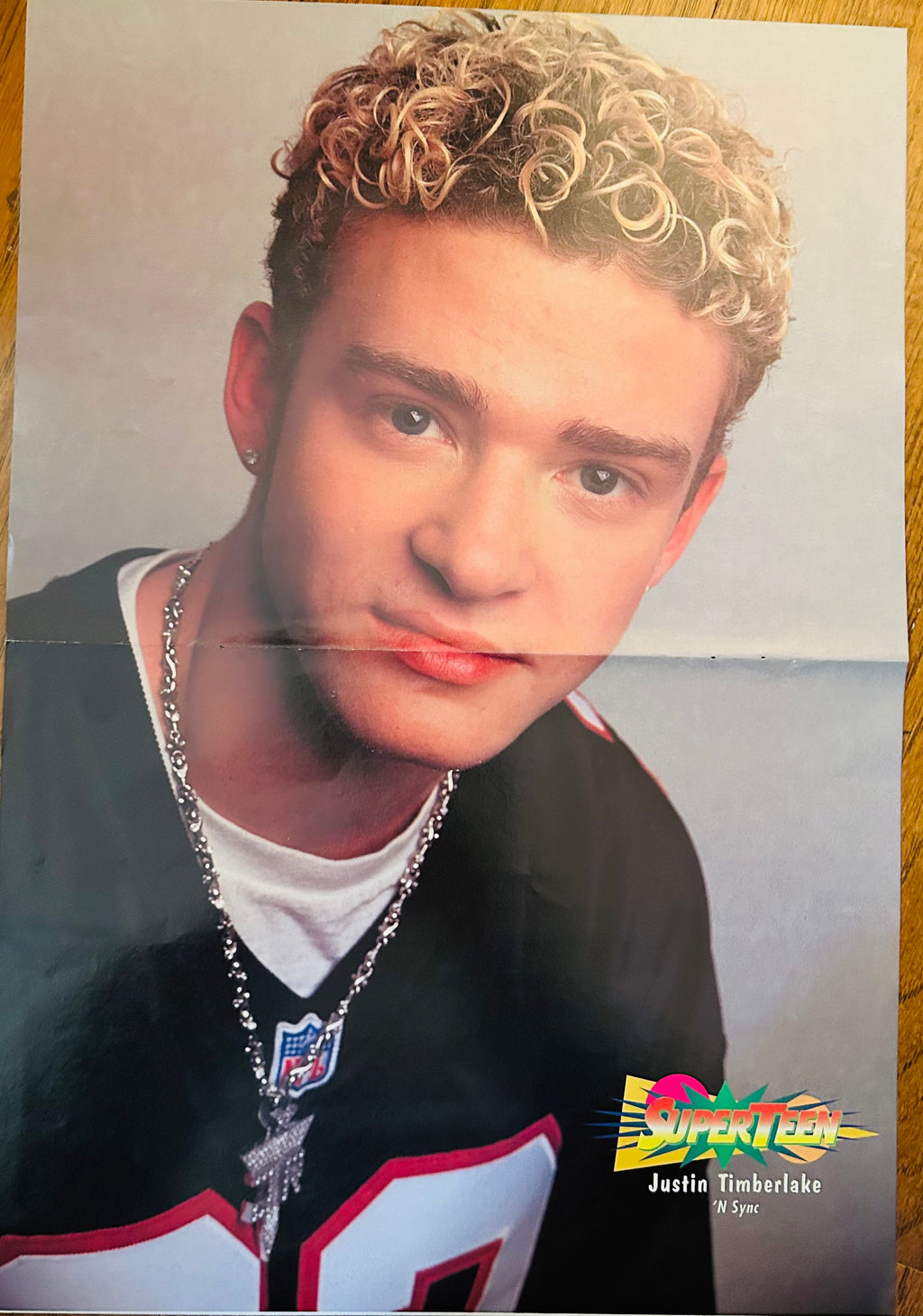 Justin Timberlake NSYNC portrait side of double-sided SuperTeen poster