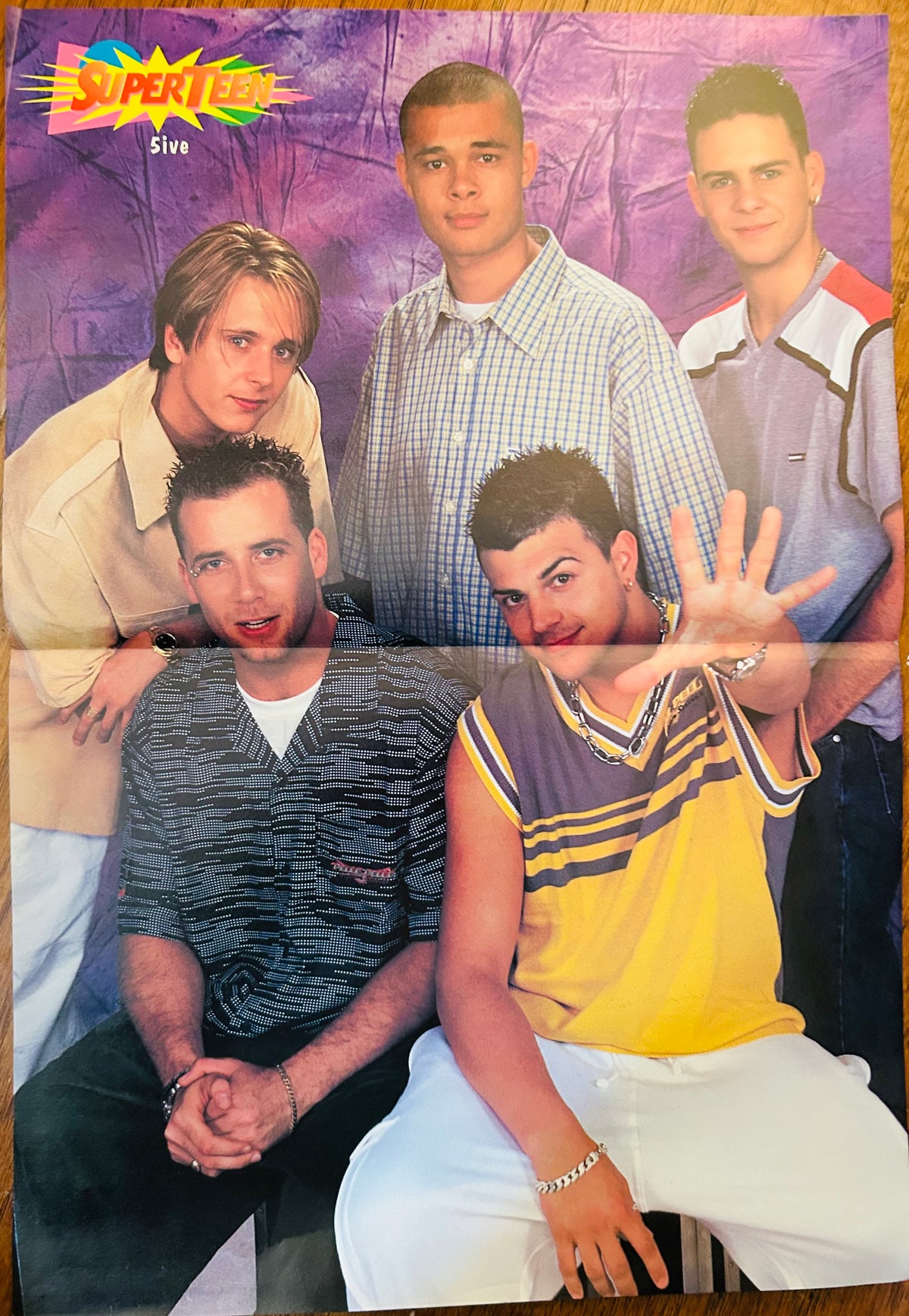 NSYNC in convertible side of double-sided SuperTeen poster