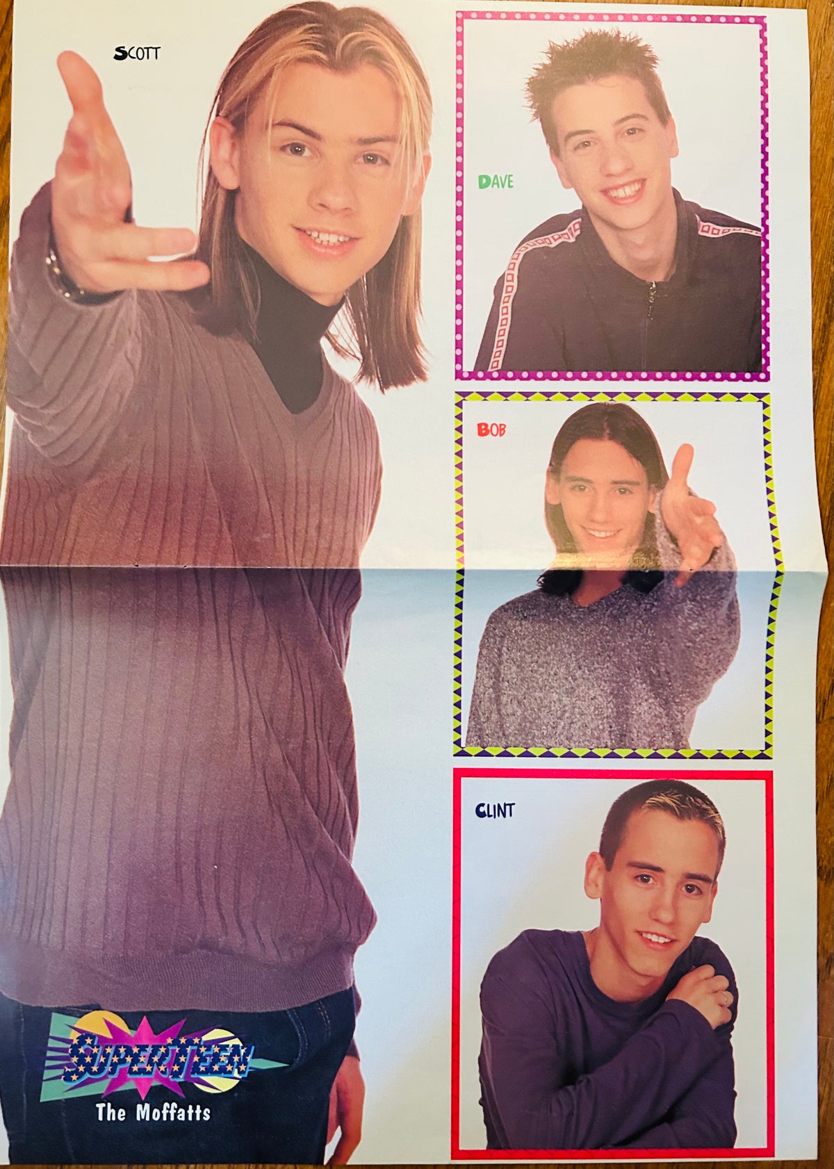 NSYNC group side of double-sided SuperTeen poster