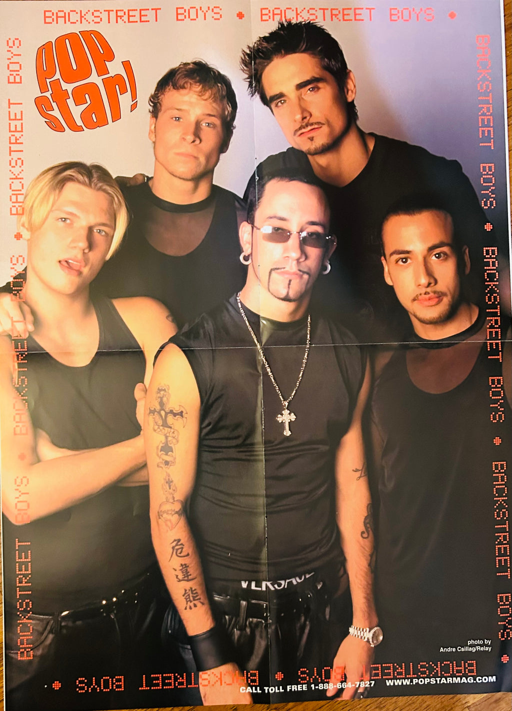 Backstreet Boys Pop Star! Magazine double-sided poster 16x21 - Side B