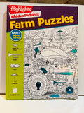 Highlights Hidden Pictures Farm Puzzles activity book cover