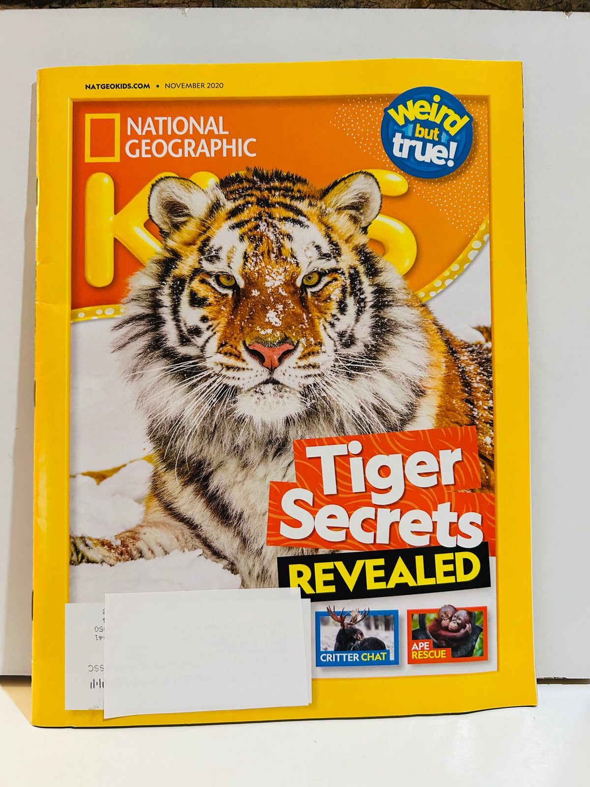 National Geographic Kids Magazine November 2020 - Tiger Secrets Revealed cover