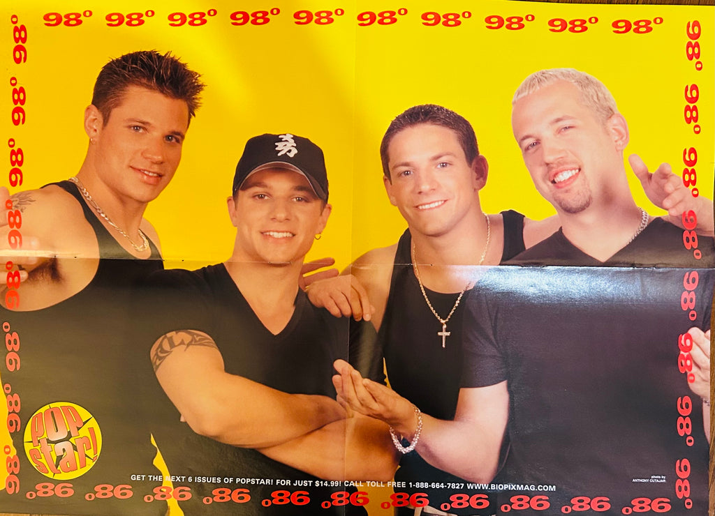 98 Degrees Pop Star! Magazine double-sided poster 16x21 - Side B