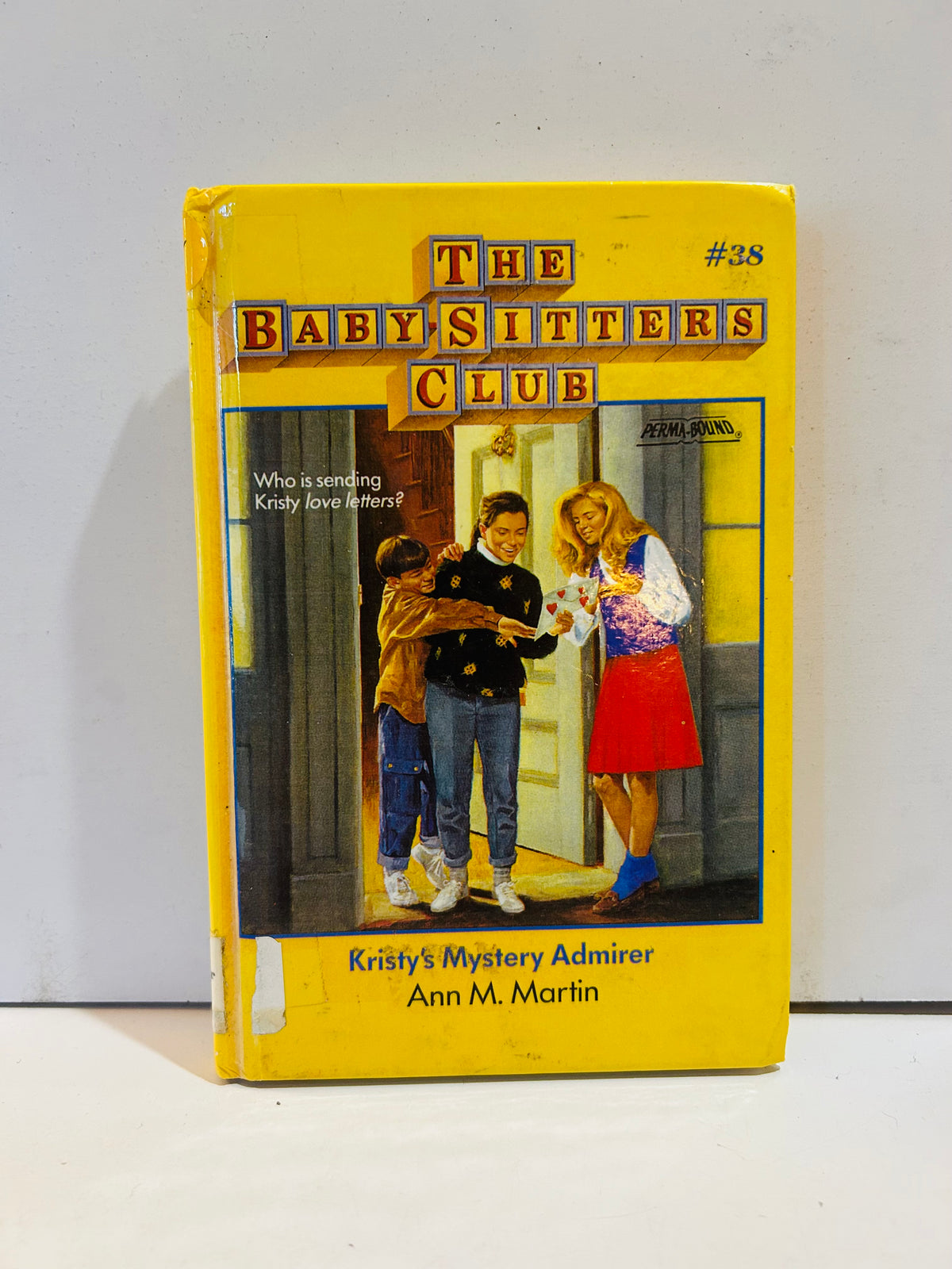 Ex-library first-edition hardcover of Kristy's Mystery Admirer, Baby-Sitters Club book 38