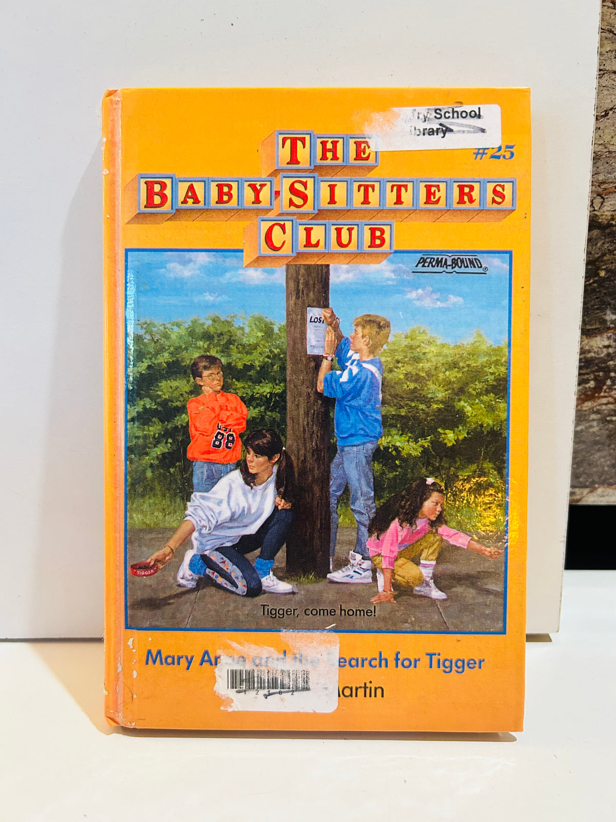 Ex-library hardcover of Mary Anne and the Search for Tigger, Baby-Sitters Club book 25