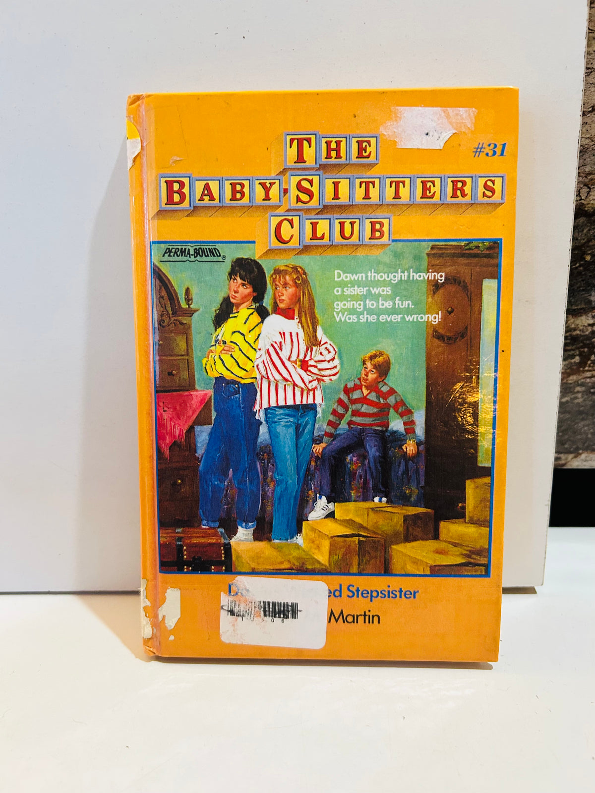 Ex-library hardcover of Dawn's Wicked Stepsister, Baby-Sitters Club book 31