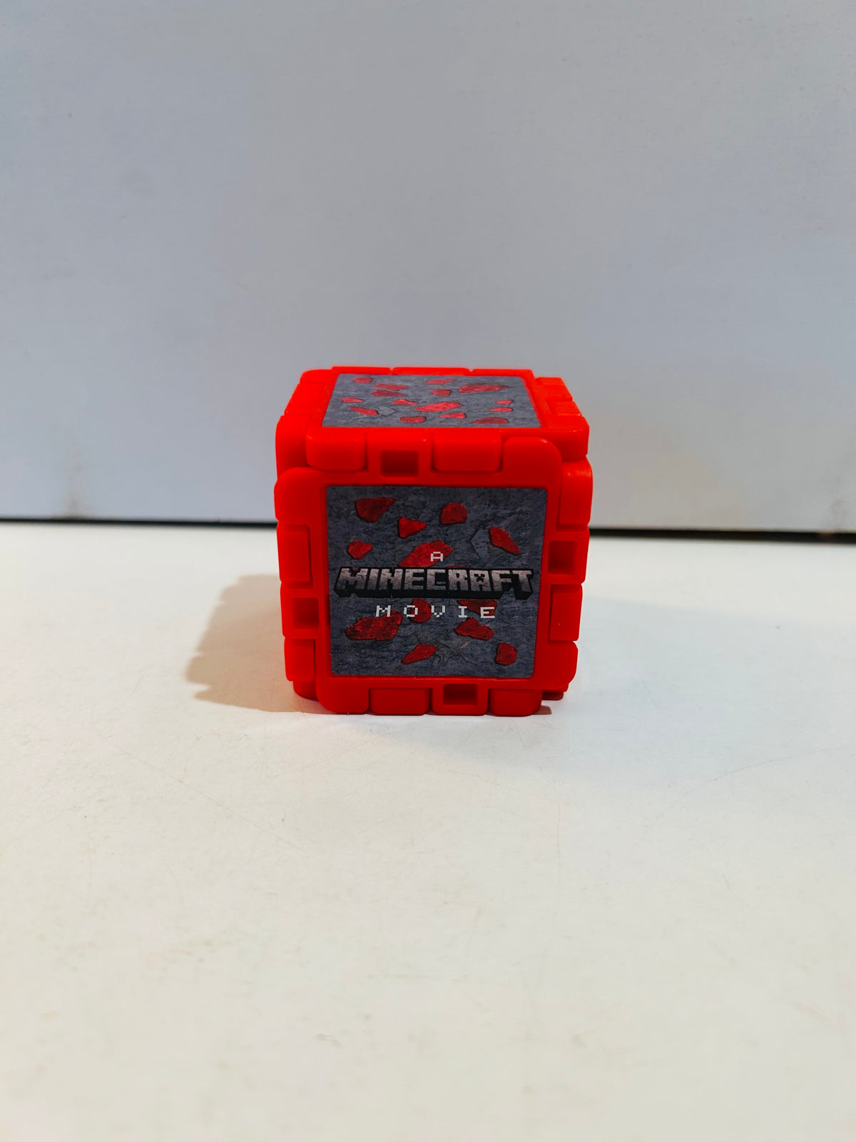 Red Minecraft Movie folding puzzle cube closed