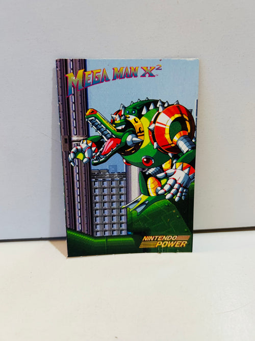 Mega Man X2 Wheel Gator Nintendo Power collector card front