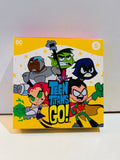 Yellow DC Teen Titans Go number 5 Happy Meal toy box front