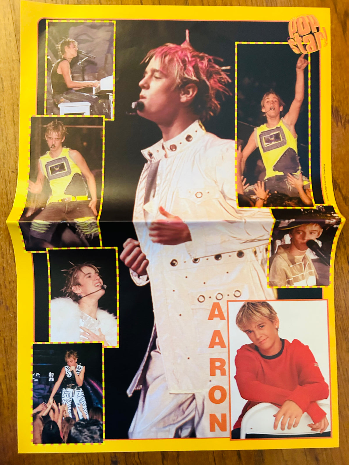 Aaron Carter photo collage side of double-sided poster