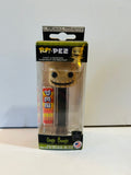 Boxed Oogie Boogie Funko Pop plus PEZ dispenser with black stem and packaged candy