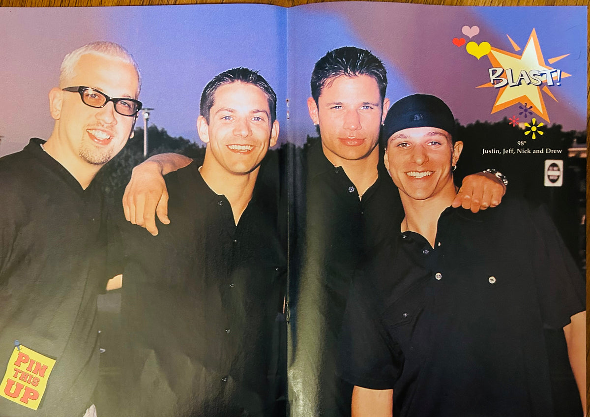 98 Degrees Justin Jeff Nick Drew Blast! Magazine Poster 11x16