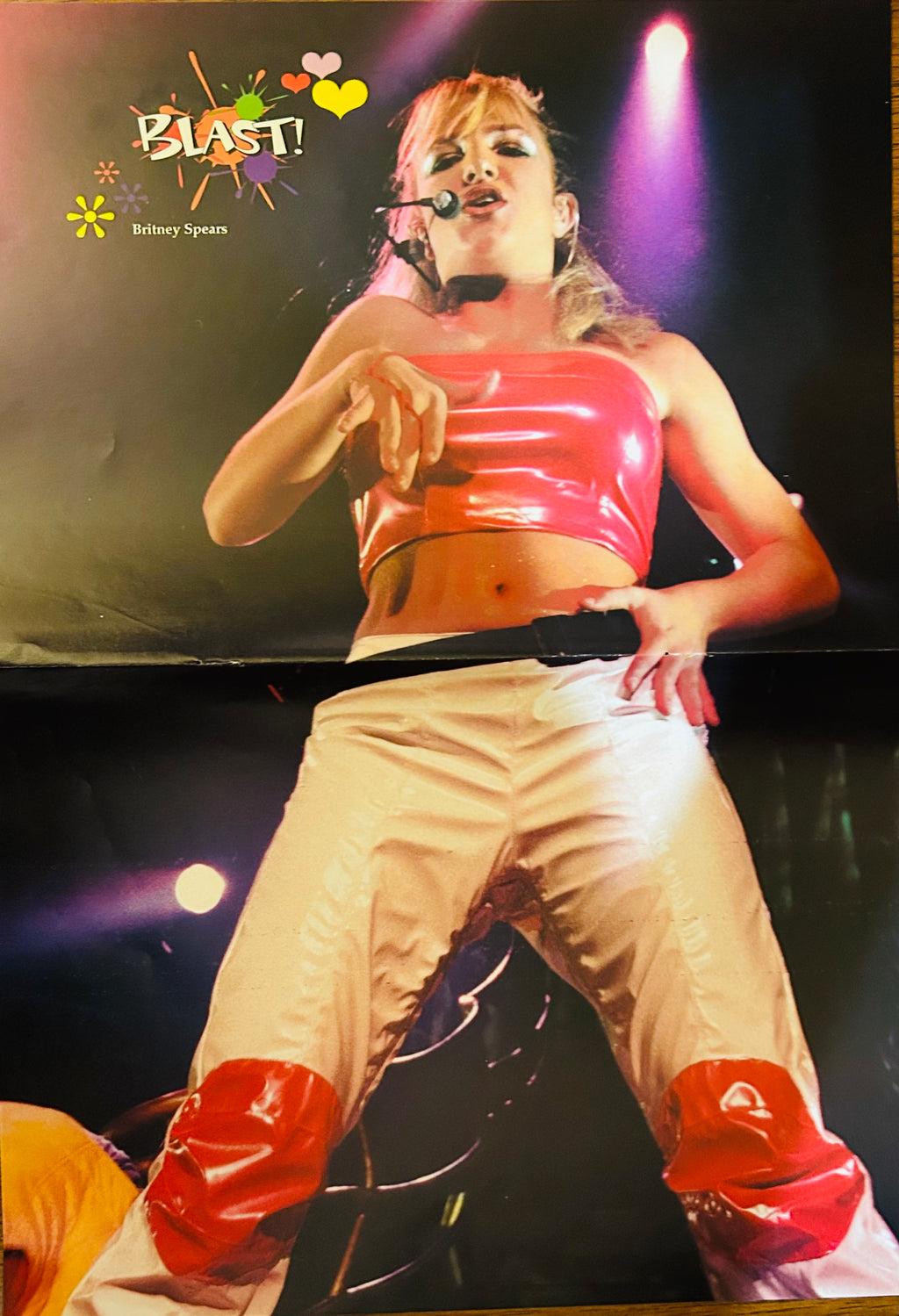 Britney Spears performing live Blast! Magazine Poster 11x16 back side