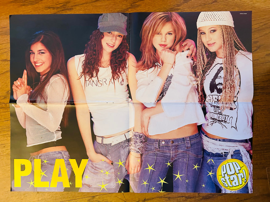 Play group portrait side of double-sided Pop Star poster