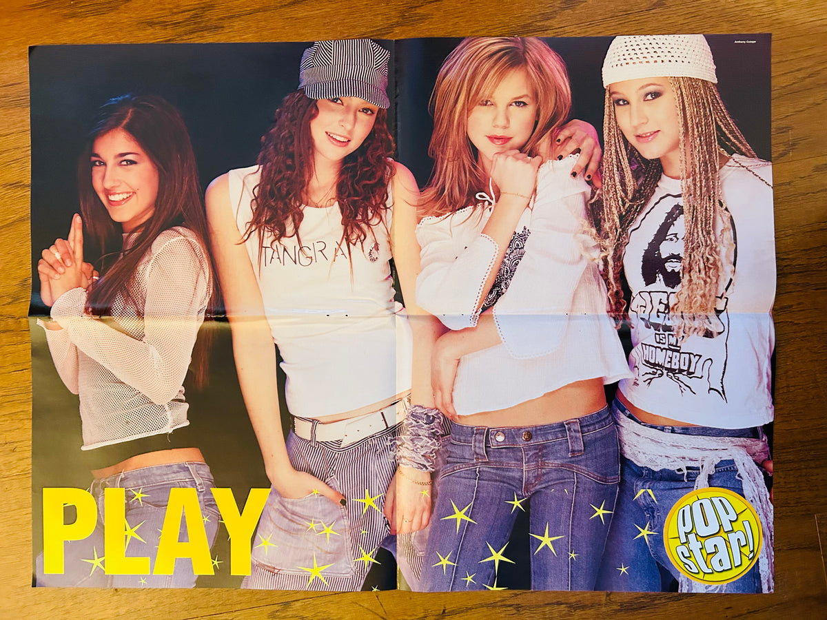 Play group portrait side of double-sided Pop Star poster