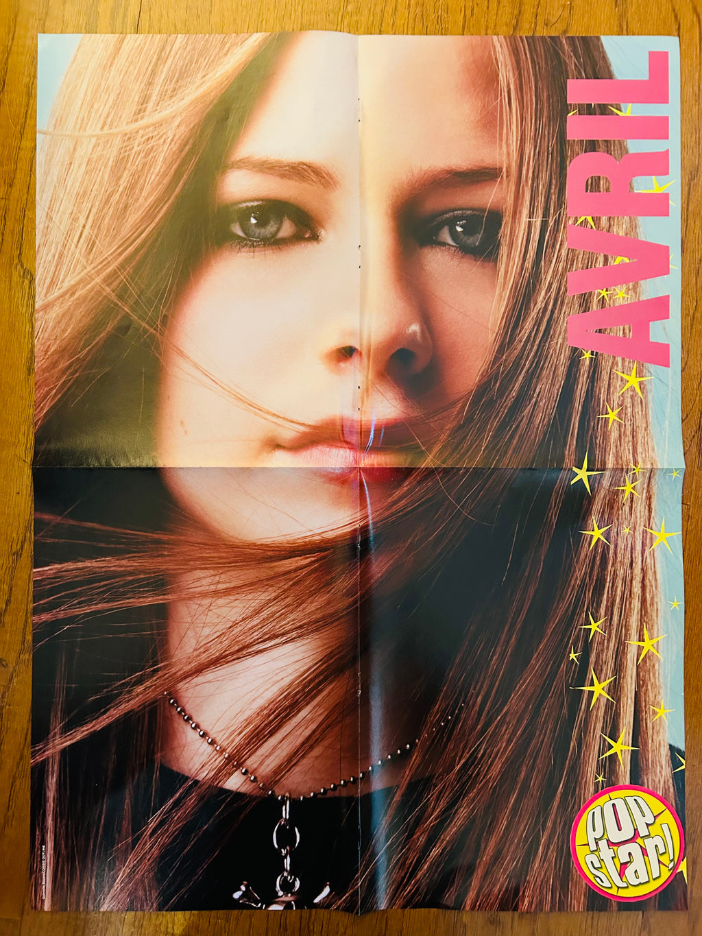 Avril Lavigne portrait side of double-sided Pop Star poster