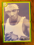 Ja Rule side of double-sided Pop Star poster with green and yellow border