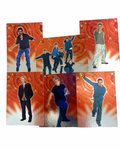 NSYNC 2000 Faves Red Swirl Trading Card Set #8-13 - All 6 Cards