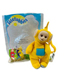 🌟 Vintage Teletubbies Laa-Laa Clip-On Plush Toy — Burger King Kids Meal (1998) 🟡