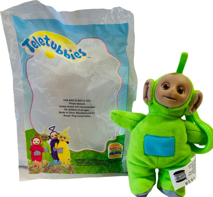 🌟 Vintage Teletubbies Dipsy Clip-On Plush Toy — Burger King Kids Meal (1998) 🟢