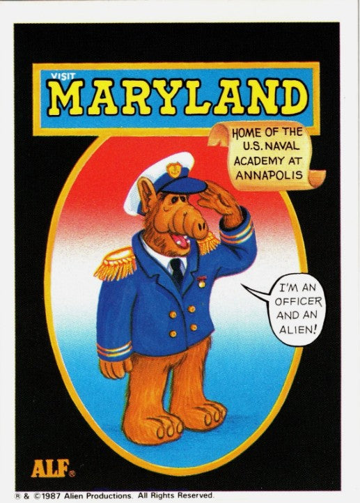 U.S. of ALF Super Sticker — Maryland (1987, Zoot)