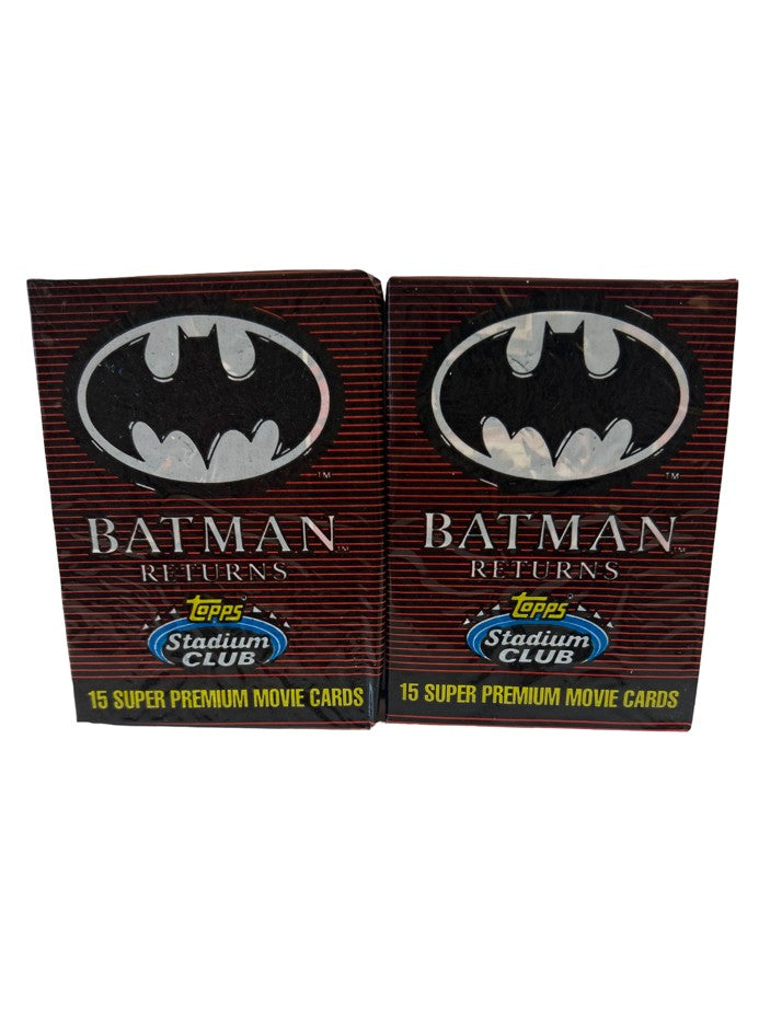🦸 Batman Returns Topps Stadium Club Super Premium Movie Cards — 2 Sealed Packs (1992) 🎬