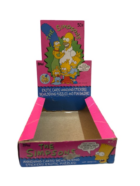 🐛 The Simpsons Topps Trading Cards — Empty Display Box (1990s) 🔵