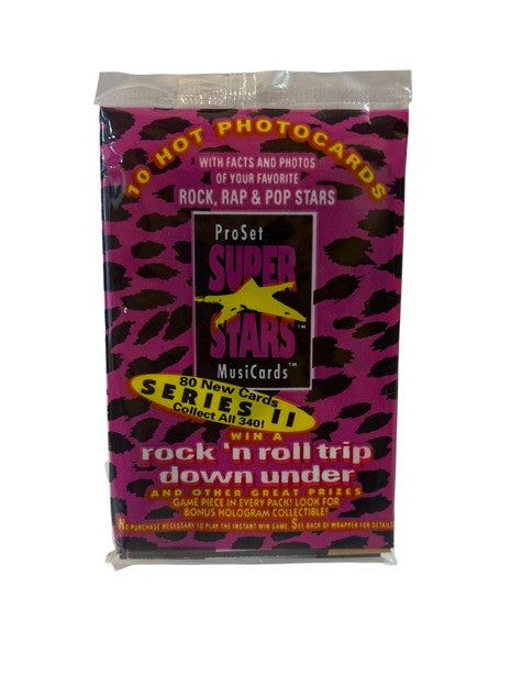 🎸 ProSet SuperStars MusiCards Series II — 1 Sealed Pack (1991) ⭐