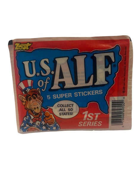 U.S. of ALF Super Stickers 1st Series sealed pack by Zoot 1987