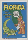 U.S. of ALF Florida sticker featuring ALF as a talent agent in Hawaiian shirt offering to put alligator on polo shirts