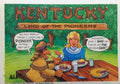 U.S. of ALF Kentucky sticker featuring ALF in pioneer coonskin cap at picnic table with woman in blue dress and two pies