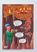 U.S. of ALF New Mexico sticker featuring ALF hanging upside down in Carlsbad Caverns explaining stalagmites and stalactites to confused tourist