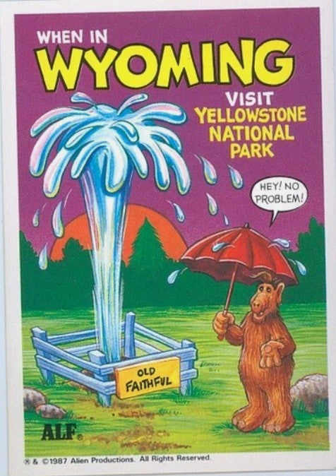 U.S. of ALF Super Sticker — Wyoming (1987, Zoot)