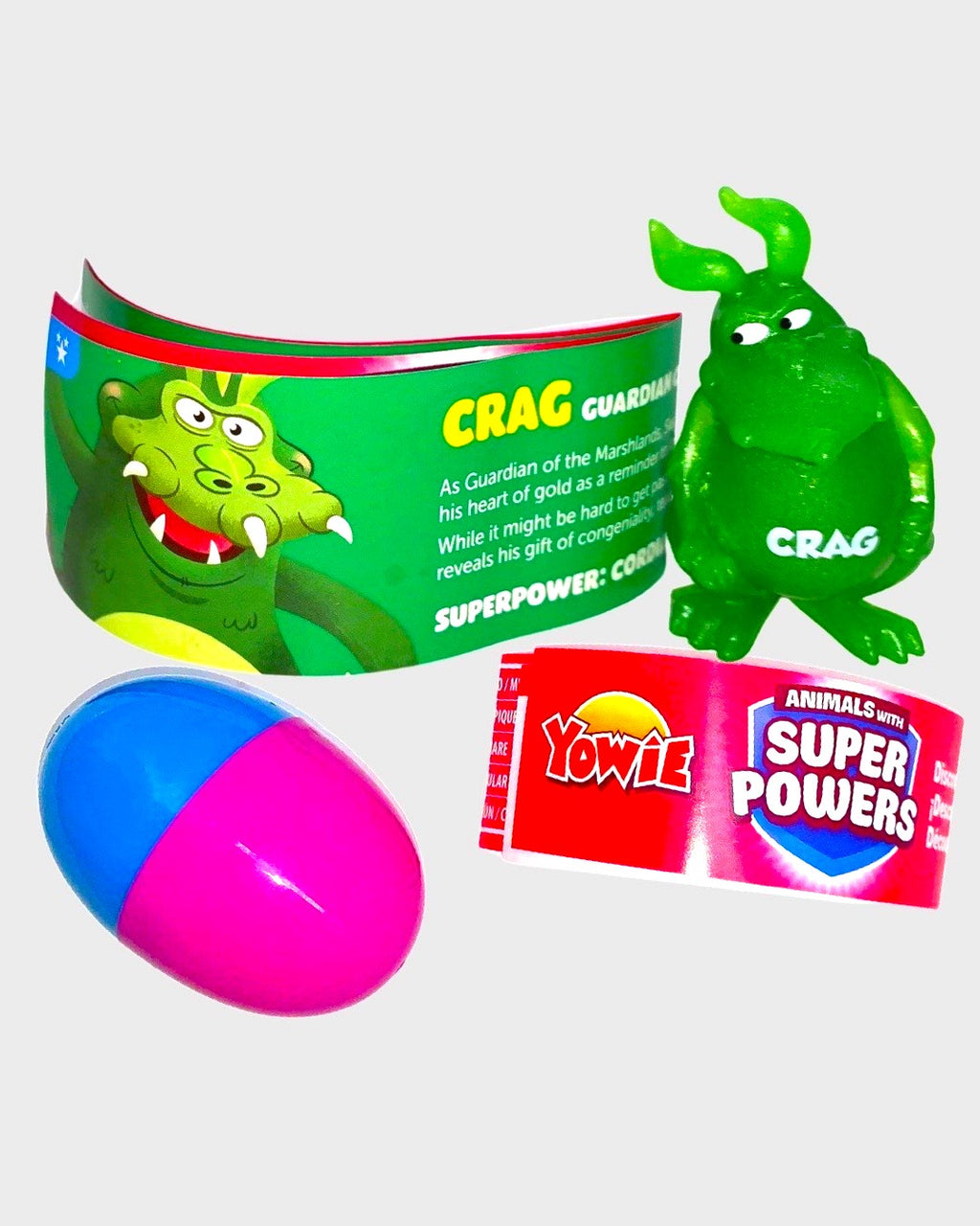 Crag Guardian Animals with Superpowers 2" Green Shiny Figure 💚 Yowie Super Powers