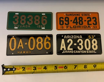 Mini Bike License Plate - 1953 Collection - Choose One General Mills State or County