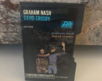 Graham Nash David Crosby 1972 Black Vintage Case Cassette