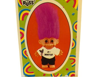 1992 Russ Troll Card: #1 Hair Stylist Collectible