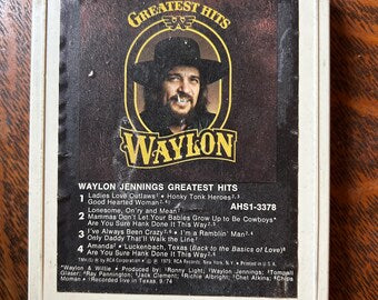 Waylon Jennings Greatest Hits 8 Track Tape 1979 - Sold AS IS