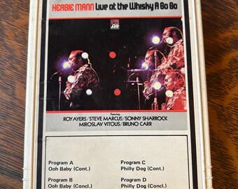 Herbie Mann Vintage 8 Track Tape Live at the Whisky A Go GO- Sold AS IS