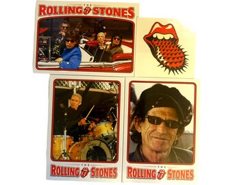 Rolling Stones Three Trading Cards & Tattoo