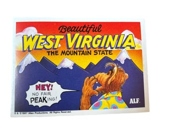 Alf West Virginia (1987) Sticker #48