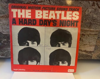 The Beatles 1964 A Hard Day's Night TWO LP Vinyl Vintage