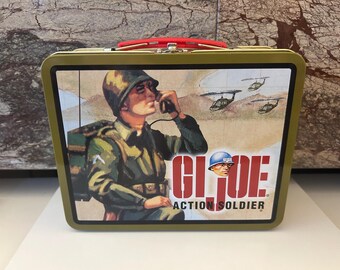 GI Joe 1997 Tin Container 6x8 Empty Storage Container