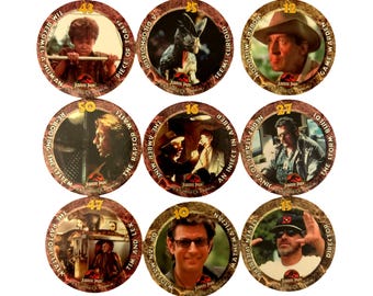 Jurassic Park 90s Pogs - 9 Pogs
