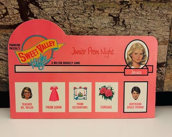 Sweet Valley High 1988 Game Board Display 6 by 10 inches, Pink Style